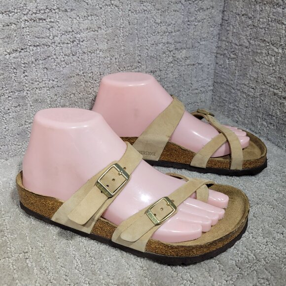 Birkenstock Mayari Size EU37 US L6M4 Natural leather Nubuck Soft Footbed Sandals - Picture 14 of 14